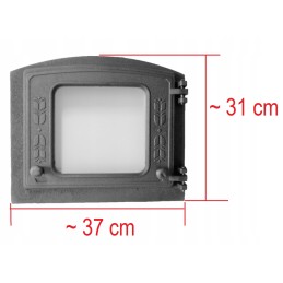 Pusapvalės ketaus durys,