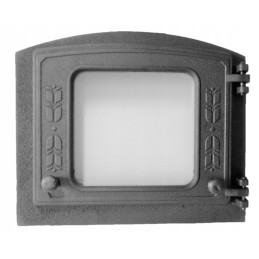 Pusapvalės ketaus durys,