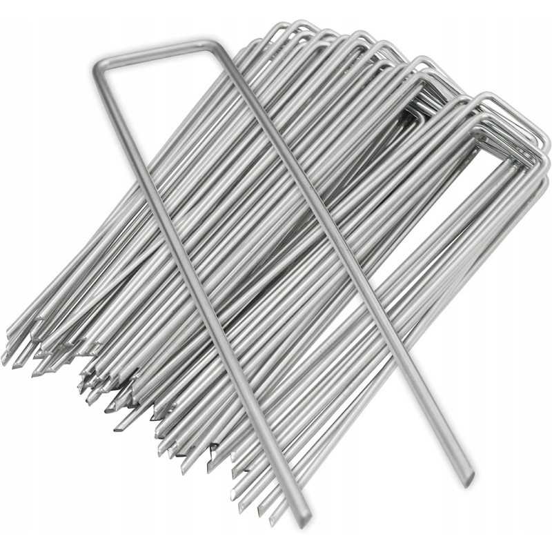 Metaliniai inkariniai kaiščiai agrotekstilei 15x3 cm 100 vnt