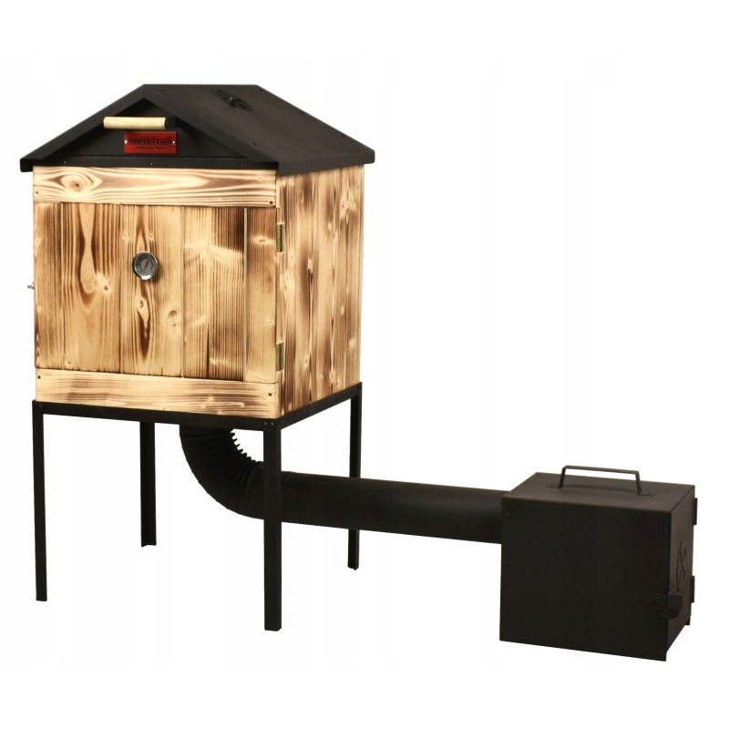 Sodo rūkykla, medinė, židinys, kabliukai, northtradi premium vamzdžiai