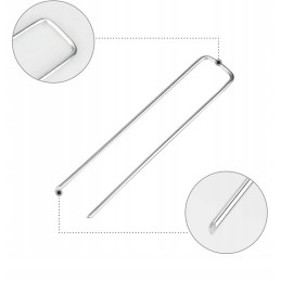 Metaliniai inkariniai kaiščiai agrotekstilei 15x3 cm 100 vnt