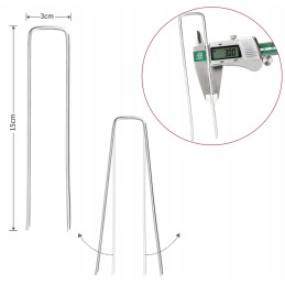Metaliniai inkariniai kaiščiai agrotekstilei 15x3 cm 100 vnt