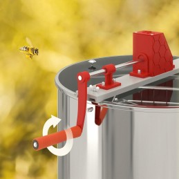 RANKINIO PASUKIMO RADIALINIS MEDUS EXTRAKTORIUS 4 RĖMŲ MEDUS CENTRIFUGRIS