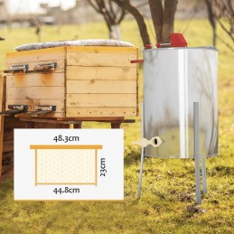 RANKINIO PASUKIMO RADIALINIS MEDUS EXTRAKTORIUS 4 RĖMŲ MEDUS CENTRIFUGRIS