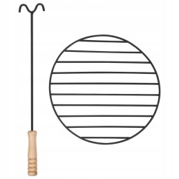 Sodo laužavietė su tinkleliu, nerūdijančio plieno, 76 cm