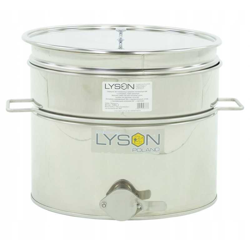 Nerūdijančio plieno skaidrintuvas 30l su rankenomis ir sieteliu - klasikinė linija