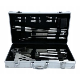 Grilio reikmenų rinkinys su lagaminu