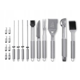 Grilio reikmenų rinkinys su lagaminu