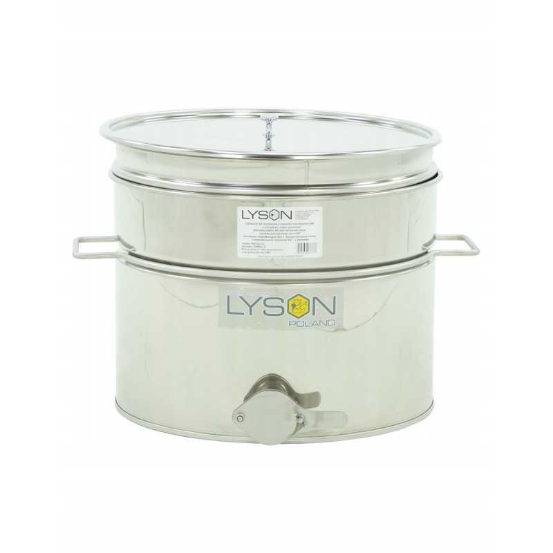 Nerūdijančio plieno skaidrintuvas 30l su rankenomis ir sieteliu