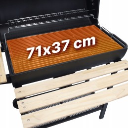 Sodo kepsninė su anglimis, 2 chromuotos grotelės, 2 lentynos, peleninė, plieninis termometras