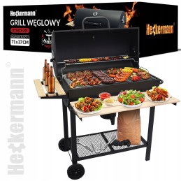 Sodo kepsninė su anglimis, 2 chromuotos grotelės, 2 lentynos, peleninė, plieninis termometras