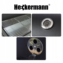 Sodo kepsninė su anglimis, 2 chromuotos grotelės, 2 lentynos, peleninė, plieninis termometras