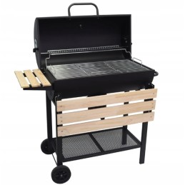 Sodo kepsninė su anglimis, 2 chromuotos grotelės, 2 lentynos, peleninė, plieninis termometras