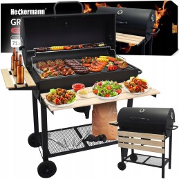 Sodo kepsninė su anglimis, 2 chromuotos grotelės, 2 lentynos, peleninė, plieninis termometras