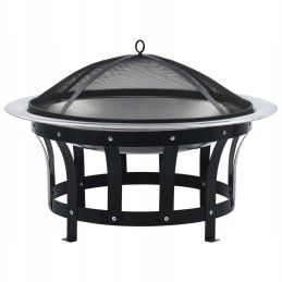 Lumarko sodo židinys su nerūdijančio plieno tinkleliu