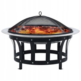 Sodo židinys su nerūdijančio plieno tinkleliu