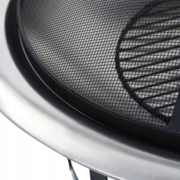 Sodo židinys su nerūdijančio plieno tinkleliu