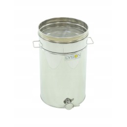 Medaus skaidrintuvas, 70l. nerūdijančio plieno, su rankena ir sietu - plikas