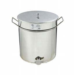 Nerūdijančio plieno skaidrintuvas 50l su sieteliu ir rankenomis - klasikinė linija