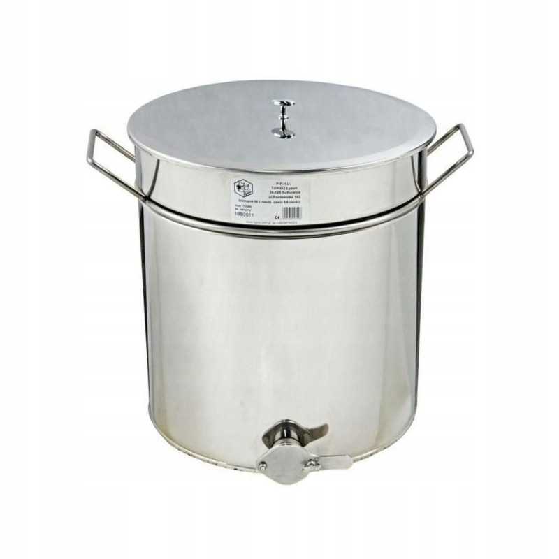 Nerūdijančio plieno skaidrintuvas 50l su sieteliu ir rankenomis - klasikinė linija