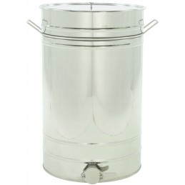 Medaus skaidrintuvas, 150l. nerūdijančio plieno, su rankenomis - plikas