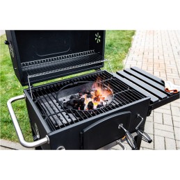 Grilis su anglimis 57,5x42cm kampinės ketaus grotelės + Activa dangtis