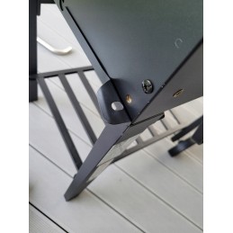 Grilis su anglimis 57,5x42cm kampinės ketaus grotelės + Activa dangtis