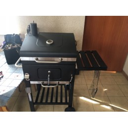 Grilis su anglimis 57,5x42cm kampinės ketaus grotelės + Activa dangtis