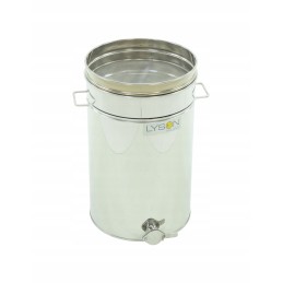 Siūlome 70l skaidrintuvą su rankenomis, horizontaliu sietu ir nerūdijančio plieno vožtuvu - labai geras lenkiškas gaminys!