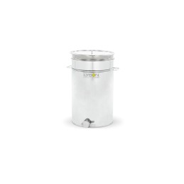 Nerūdijančio plieno skaidrintuvas 70l su rankenomis ir horizontaliu sieteliu