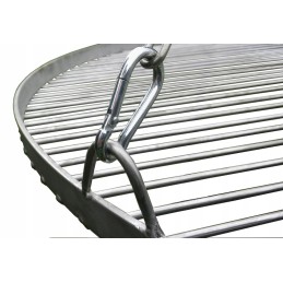 Sodo trikojis grilis su nerūdijančio plieno grotelėmis, komplektas