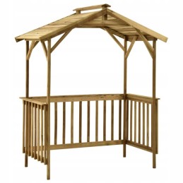 Grilio stogas, 163,5x93x210 cm, impregnuota pušies mediena