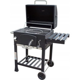 Sodo anglis grilis, chromuotas, didelės grotelės su dangteliu, Activa kampinis, 42x57,5