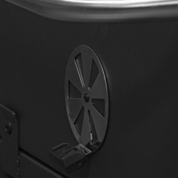 Sodo anglis grilis, chromuotas, didelės grotelės su dangteliu, Activa kampinis, 42x57,5