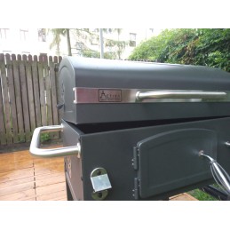 Sodo anglis grilis, chromuotas, didelės grotelės su dangteliu, Activa kampinis, 42x57,5