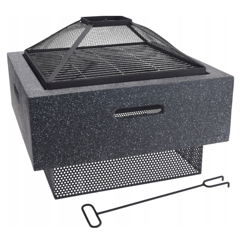 Sodo židinys su 52 cm grilio grotelėmis