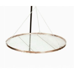 Nerūdijančio plieno grotelės 60 70 80 cm, apvalios, pakabinamos sodo kepsninei