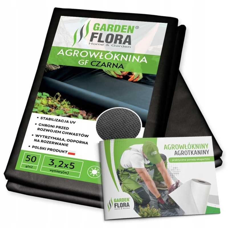 Juoda agrotekstilė piktžolėms 3,2x5m agrotekstilė nuo piktžolių 50g