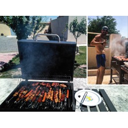 Didelės grotelės su ketaus grotelėmis ant xxl ratų