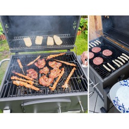 Didelės grotelės su ketaus grotelėmis ant xxl ratų