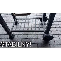 Didelės grotelės su ketaus grotelėmis ant xxl ratų