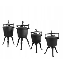 5 litrų ketaus puodas su bronzos priedu.