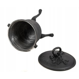 5 litrų ketaus katilas su bronza, lenkiškas liejimas