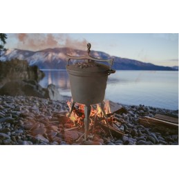 5 litrų ketaus katilas su bronza, lenkiškas liejimas