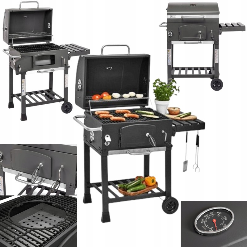 Anglies grilis | sodas | activa angular | ketaus grotelės | rakinamas | su dangteliu