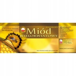 multiflorinio medaus etiketė