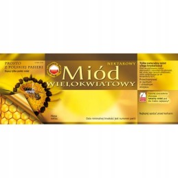 multiflorinio medaus etiketė