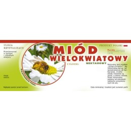 multiflorinio medaus etiketė
