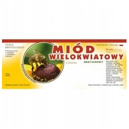 multiflorinio medaus etiketė