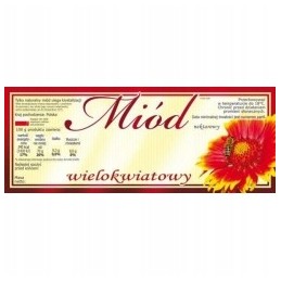 multiflorinio medaus etiketė